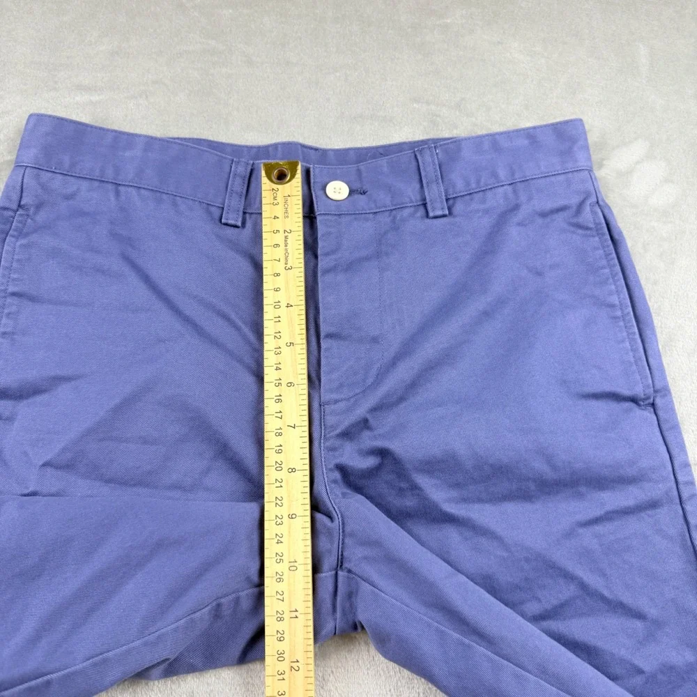 Vineyard Vines Boys Shark Embroidered Chino Shorts Size 18 Blue Cotton Preppy